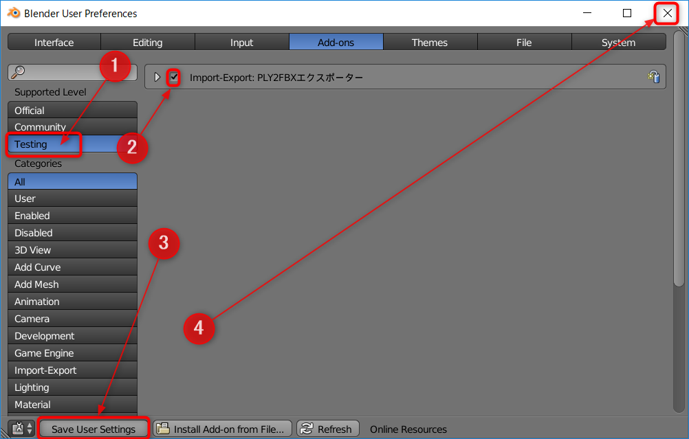Enable Add-on